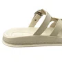 Birken Beira Rio Feminino Branco Off Fivela Prateada 