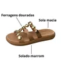 Birken Moleca Feminina Nude Ferragens Douradas 