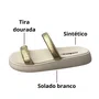 Birken Moleca Feminino Branco Dourado