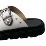 Birken Moleca Feminino Branco Fivela Prateada 