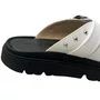Birken Moleca Feminino Branco Fivela Prateada 