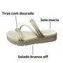 Birken Moleca Feminino Branco Off Dourado 