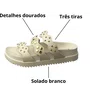 Birken Moleca Feminino Branco Off Dourado 