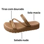 Birken Moleca Feminino Nude Dourado