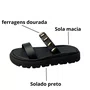 Birken Moleca Feminino Preto Ferragens Douradas 