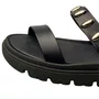 Birken Moleca Feminino Preto Ferragens Douradas 