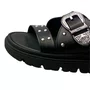 Birken Moleca Feminino Preto Fivela Prateada 