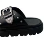 Birken Moleca Feminino Preto Fivela Prateada 