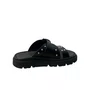 Birken Moleca Feminino Preto Fivela Prateada 