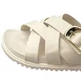 Birken Molekinha Feminina Infantil Branco Off Fivela Dourada