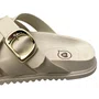 Birken Molekinha Feminina Infantil Branco Off Fivela Dourada