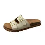 Birken Molekinha Feminina Infantil Branco Off Fivelas Douradas