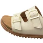 Birken Molekinha Feminina Infantil Branco Off Fivelas Douradas