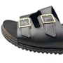 Birken Molekinha Feminina Infantil Preto Fivelas Douradas