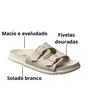 Birken Molekinha Infantil Feminina Creme Fivelas Douradas