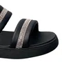 Birken Molekinha Infantil Feminina Preto Tira Cravejada 