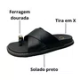 Birken Offline Feminina Preto Ferragem Dourada 