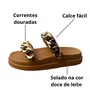Birken Petite Jolie Feminina Doce De Leite Correntes Douradas 