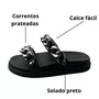Birken Petite Jolie Feminina Preta Corentes Prateadas 