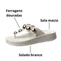 Birken Petite Jolie Feminina White Ferragens Douradas 