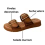 Birken Piccadilly Feminina Pinhão Fivelas Douradas 