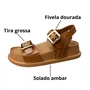 Birken Santinelli Feminina Ambar Fivelas Douradas 