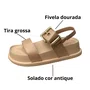 Birken Santinelli Feminina Antique Fivela Dourada 