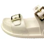 Birken Santinelli Feminina Marfim Fivelas Douradas