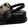 Birken Santinelli Feminina Preto Fivela Dourada