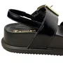 Birken Santinelli Feminina Preto Fivela Dourada