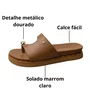 Birken Via Marte Feminina Ganache Ferragem Dourada 