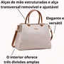 Bolsa Chenson Feminina Bege Fechamento Zíper 