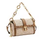 Bolsa Chenson Feminina Bege Ferragens Douradas 