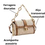 Bolsa Chenson Feminina Bege Ferragens Douradas 