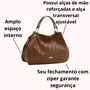Bolsa Chenson Feminina Café Fechamento Zíper 