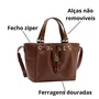 Bolsa Chenson Feminina Café Fecho Zíper 