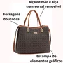 Bolsa Chenson Feminina Café Ferragens Douradas