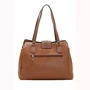 Bolsa Chenson Feminina Café Ferragens Douradas 
