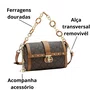 Bolsa Chenson Feminina Café Ferragens Douradas 