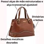 Bolsa Chenson Feminina Marrom Ferragens Douradas