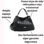Bolsa Chenson Feminina Preta Fechamento Zíper 
