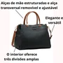 Bolsa Chenson Feminina Preta Fechamento Zíper 