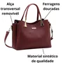 Bolsa Chenson Feminina Vinho Ferragens Douradas 