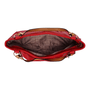 Bolsa hobo grande bicolor com zíperes Vermelho