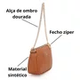 Bolsa Wj Feminina Caramelo Alças Douradas 