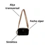 Bolsa Wj Feminina Preta Alça Transversal