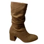 Bota Beira Rio Feminina Camel Salto Bloco 