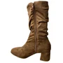 Bota Beira Rio Feminina Camel Salto Bloco 