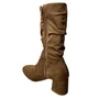 Bota Beira Rio Feminina Camel Salto Bloco 