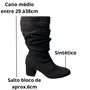 Bota Beira Rio Feminina Preto Salto Bloco